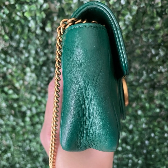 Gucci Green Super Mini Marmont Crossbody Full Set Authentic FINAL PRICE - Picture 6 of 15